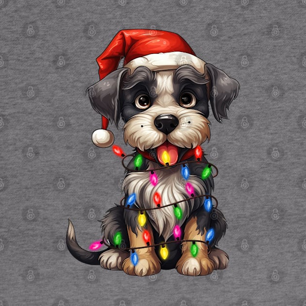 Christmas Standard Schnauzer by Chromatic Fusion Studio